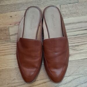 Madewell Women's Brown Leather Mules_1